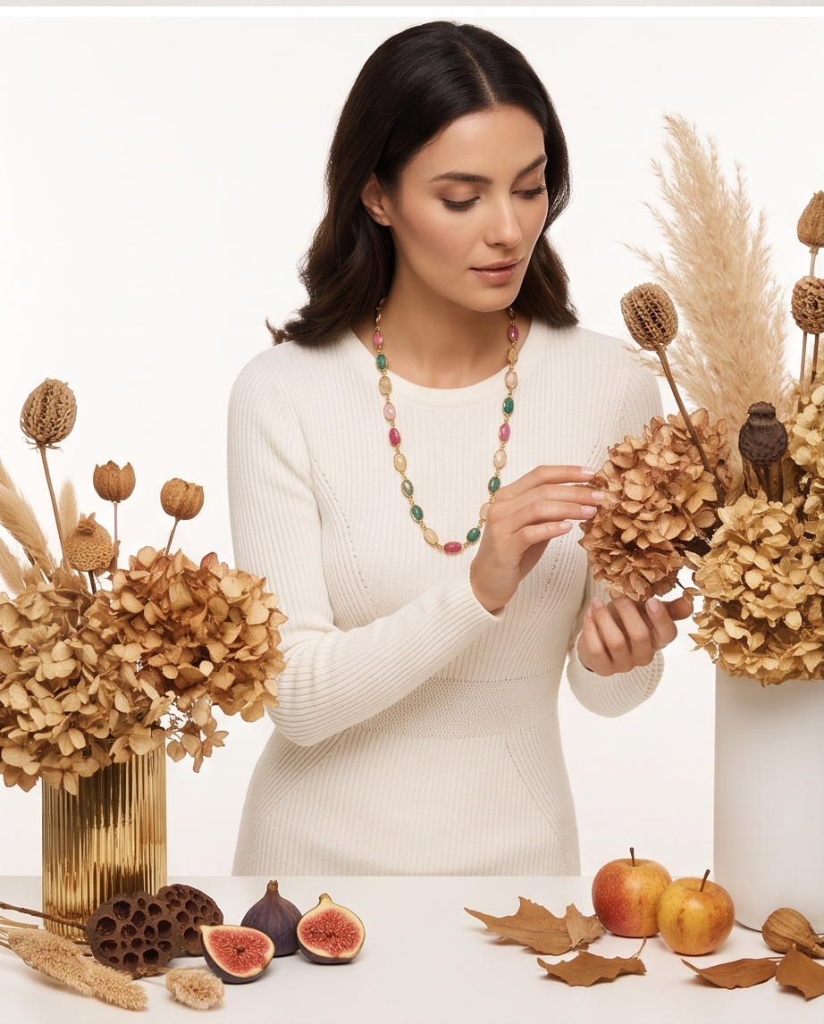 Collier sautoir aux pierres multicolores - Beeld 5 - Uniek handgemaakt sieraad